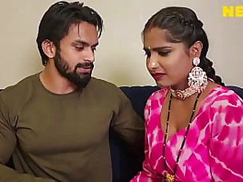 Desi Bhabhi gets her shaven fuckbox creampied by her brutha-in-law's rock rock-hard pink cigar in doggie