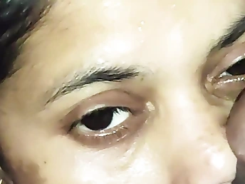 My Indian stepsister gets her face wettened in spunk after a super-hot and strenuous drill