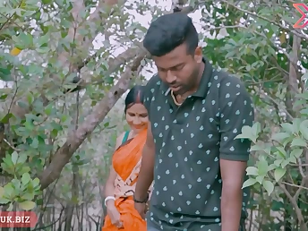 Desi Indian Bhabhi gets her enormous melons and butt pummeled in warm outdoor romp