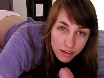 Diminutive American sitter Craves gets her cock-squeezing cooter crammed with jizm