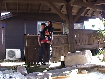 See this horny Asian teenage get horny in public and get ruined stiff