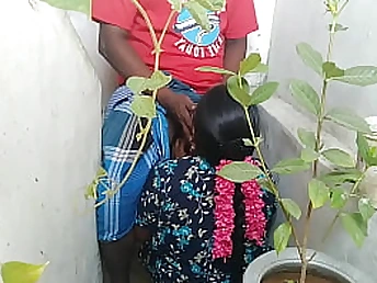 See Saanthi2's hefty hooters juggle as she gets a super-steamy mitt job from Vetrivel in the Indian Tamil village