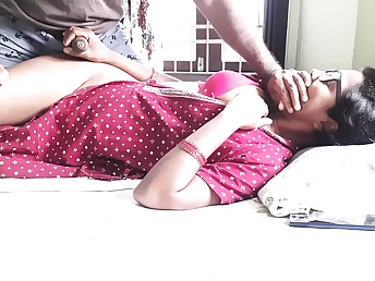 Indian teenie and her bhabi colleague get mischievous in a super-fucking-hot rip up-jamboree with Hefty BLACK COCK