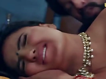 Desi Indian duo share meaty udders and hefty bootie in kinky Ullu hook-up