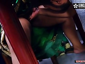 Indian ebony-haired with fine-sized funbags is about to get boinked in front of a hidden camera
