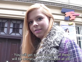 Euro woman gives her butt for money