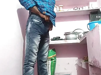 Kinky Asian maid in high high-heeled footwear dominates kitchen with balloon play and indian foot fetish