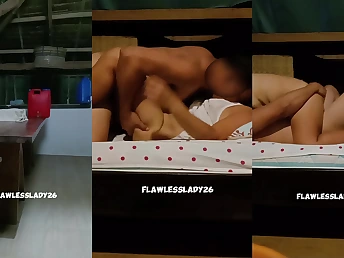 Donna, the horny step-cousin, enjoys a dampness table fuck fro her step-uncle plus his friend