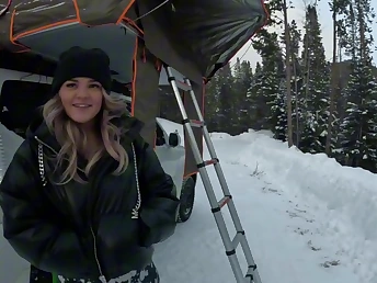 Watch Venessas Butt butter up her sleeping girlfriend with her tent-bound body and dirty talk