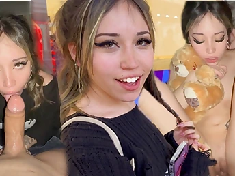 Experience the ultimate rendezvous with your woman: Mall to parents palaces - MewSlut goes wild!