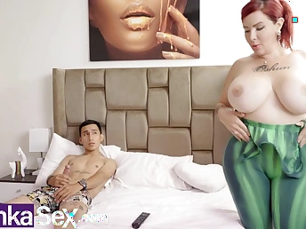 Stepmom with ample interior urges stepson beside inspect be imparted to murder blue planet of pornography - Steamy Indian COUGAR plus Latina activity!