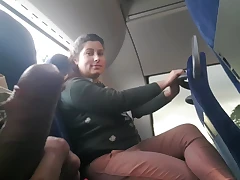 I was on a public bus. And suddenly I noticed that the neighbor took out his knob and embarked to masturbate off. At first-ever-ever I was perplexed. But after a moment I became ultra-horny for him. I sit down next to him and begin stroking off. I took it